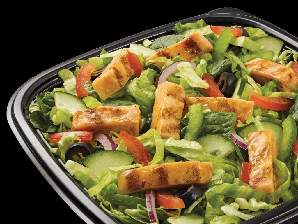 Sweet Onion Chicken Teriyaki Chopped Salad · This gourmet specialty is a flavorful blend of tender teriyaki glazed chicken strips and our own fat-free sweet onion sauce.