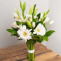 White, Ivory, Cream, Beige Wrapped Bouquet · Seasonal options may vary throughout the year and depending on location. Our florist will pr...