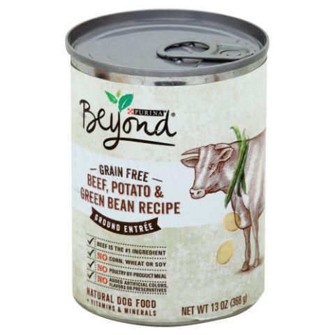 Beyond Grain Free Beef & Potato & Green Bean 13oz · It’s about knowing exactly what your pet is eating – real, recognizable ingredients you know and trust, plus vitamins and minerals. This recipe features thoughtfully selected natural ingredients that work together to deliver the right nutrition to help your pet live a long healthy life