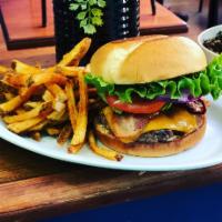 16 ST BURGER · Brioche bun, red onion, lettuce, tomatoes, cheddar cheese and special sauce. Add-ons for an ...