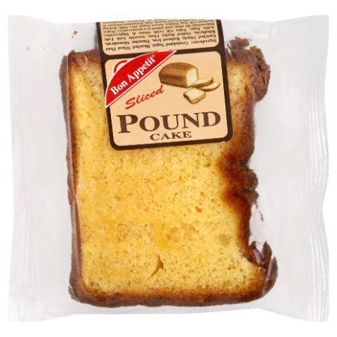Bon Appetit Sliced Pound Cake 4oz · Sliced sweet pound cake pastry