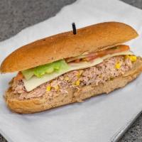 Tuna Sandwich · Blend of tuna, mayo, relish and black pepper.