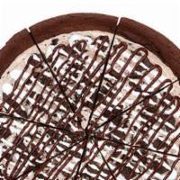 Oreo Cookies and Cream Polar Pizza · A double fudge brownie crust with Oreo Cookies and Cream ice cream, topped with crushed Oreo...