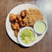 1. Six Piece Malai Tikka Platter · Supreme chicken with ginger, garlic, green chili, cream-cheese, coriander-stem and cardamom....