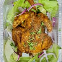 13. Lahori Charga Platter · Soft & Spicy whole chicken is marinated overnight, with Lahori Masala, cooked on steam to pe...