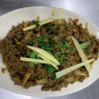 Beef Tawa Qeema · Minced Meat cooked with Ginger, Garlic, Onions, Tomatoes and Indian-subcontinent spices. Ord...