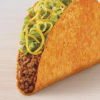 Nacho Cheese Doritos® Locos Tacos · A crunchy taco shell made from Nacho Cheese Doritos® is filled with seasoned beef, crispy le...