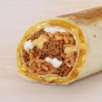 Quesarito · A melty cheese quesadilla, with shredded cheddar cheese and warm nacho cheese sauce is opene...