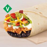 Fiesta Veggie Burrito · The Fiesta Veggie Burrito comes with Seasoned Rice, Black Beans, Red Strips, Creamy Chipotle...