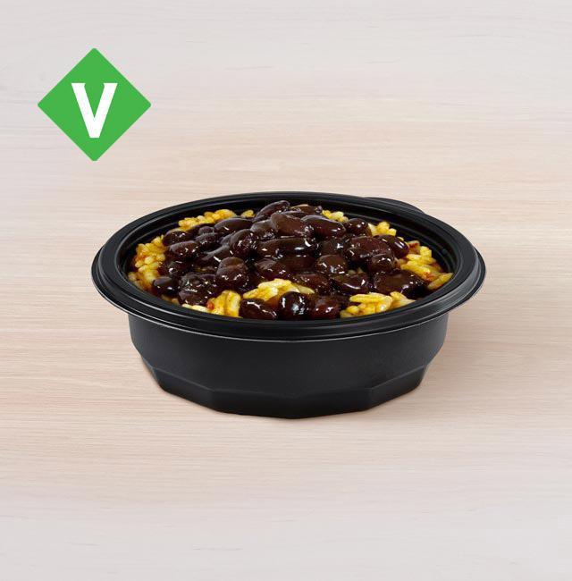 Black Beans and Rice · Black beans served with seasoned rice. Item is lacto-ovo, allowing for dairy & egg consumption. Preparation methods may lead to cross contact with meat. See ta.co for full details.