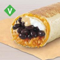 Black Bean Quesarito · Cheese & nacho cheese sauce quesadilla wrapped around a black bean, seasoned rice, reduced f...