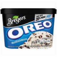 Breyers Oreo 48oz · Breyers OREO® Frozen Dairy Dessert is made with fresh, cream, sugar, and real OREO® cookies ...