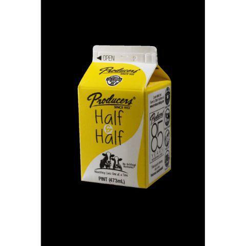Producers Half & Half Creamer 1 Pint · Producers Half & Half has the fresh clean taste you would expect from a quality produc