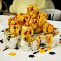 Popcorn Lobster Roll · Avocado, shrimp tempura; deep-fried lobster on top choice of sauce.