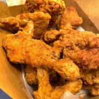 Fried Chicken · With a Choice of Buffalo Mild, Buffalo Hot, Honey BBQ or Honey Mustard Sauce on the side.