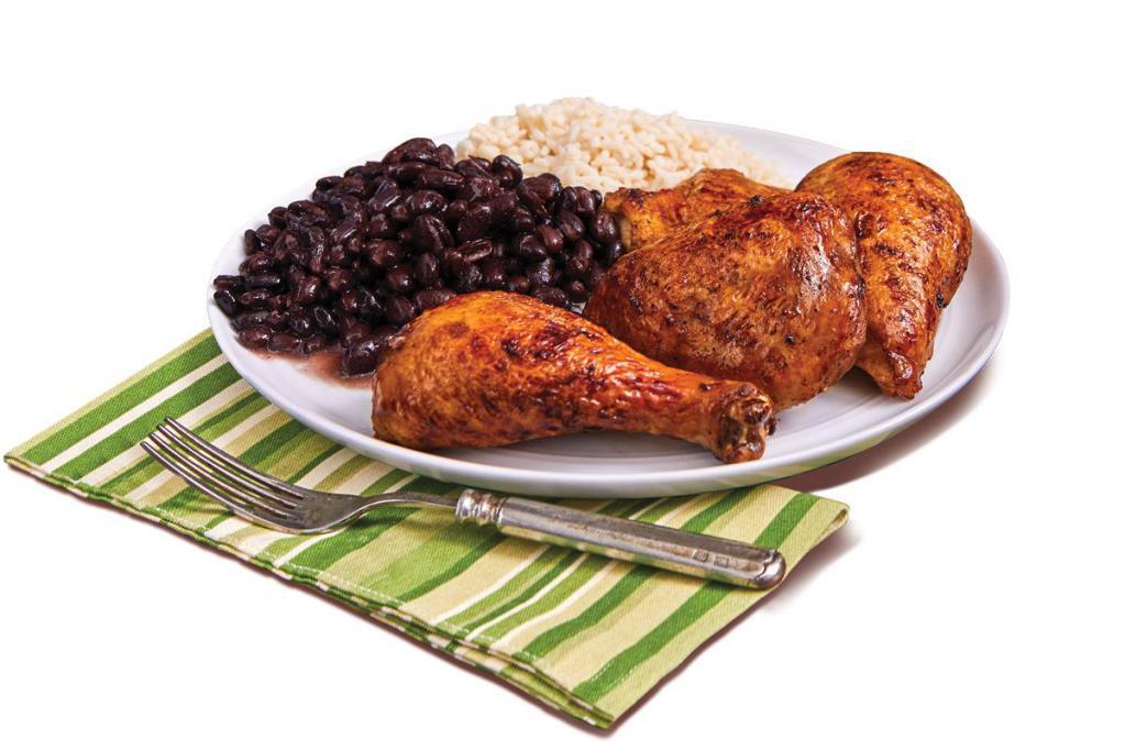 1/2 Chicken Platter · For big appetites, this dish doubles up the delicious offering with 1/2 a Pollo Tropical grilled chicken.