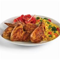 1/2 Chicken Platter · For heartier appetites, this dish features ½ of a Pollo Tropical® marinated and grilled chic...