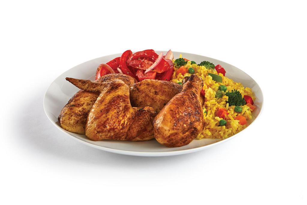 1/2 Chicken Platter · For heartier appetites, this dish features ½ of a Pollo Tropical® marinated and grilled chicken.