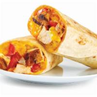 Chicken Quesadilla Wrap  · Grilled chicken breast, melted cheddar jack cheese, freshly chopped tomatoes and a tangy chi...