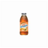 Snapple Peach Tea  · 16 oz. bottle.