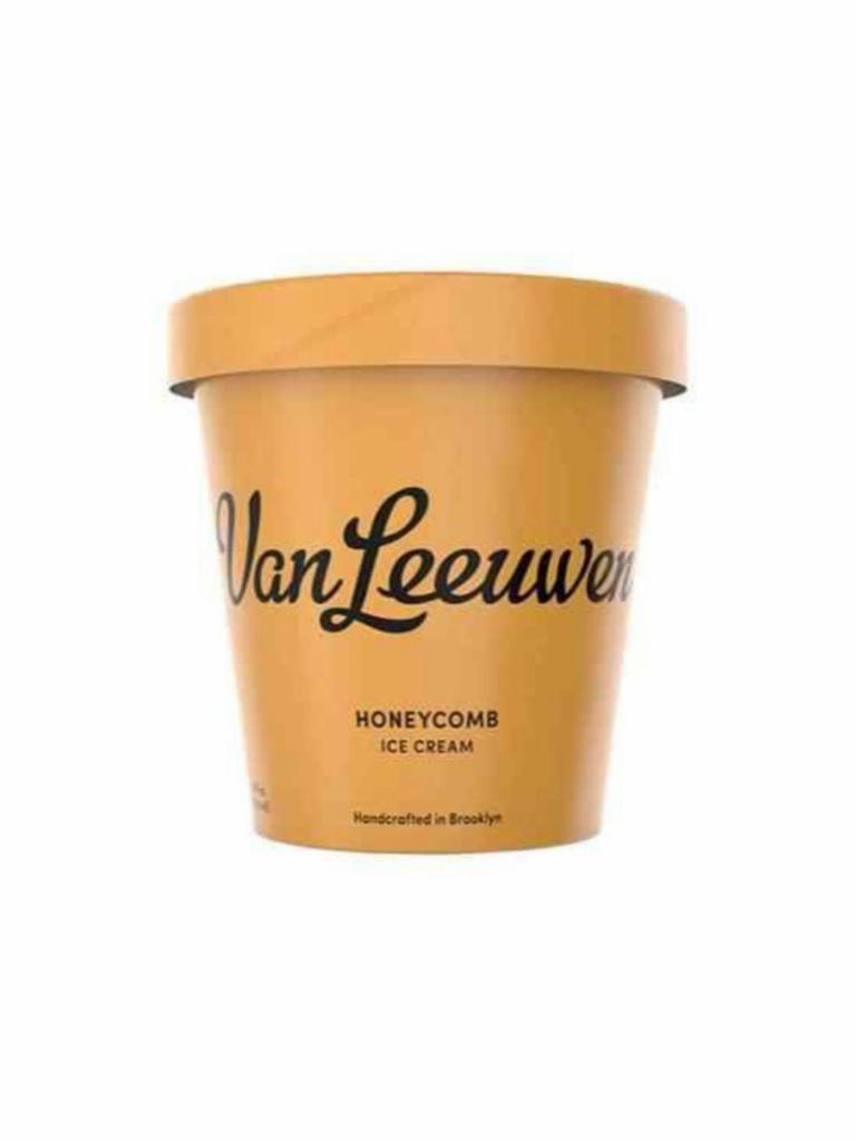 Van Leeuwen Honeycomb (14 oz) · Nothing makes us happier than this Honeycomb Ice Cream. Despite being called honeycomb, it's not made from any honey at all. It’s made with housemade caramel candy. That all might seem confusing until you realize that ice cream is also made without ice. Your whole life has been a lie.