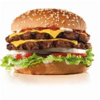 Super Cheeseburger · 2 charbroiled all-beef patties, 2 slices of American cheese, lettuce, 2 slices of tomato, sl...
