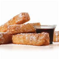 French Toast · 5-piece French Toast Sticks, sweetly sprinkled with powdered sugar, served with a side of sy...