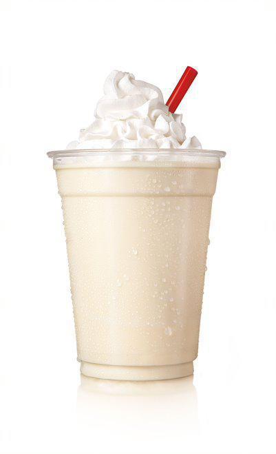 Vanilla Shake · Creamy, hand-scooped ice cream blended with real milk and topped with Whipped Topping. 