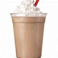 Chocolate Shake · Creamy, hand-scooped ice cream blended with real milk and topped with Whipped Topping. 