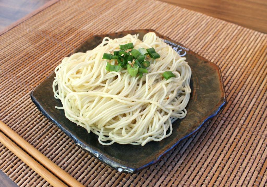 KAE-DAMA-Extra Noodle · KAE-DAMA is an authentic Hakata-style way of refilling noodles. A hot, fresh boiled noodles are served in your remaining soup. PLEASE ORDER A KAE-DAMA BEFORE YOU FINISH YOUR FIRST SERVING. NO EXTRA BROTH IS SERVED SO PLEASE SAVE YOUR SOUP!