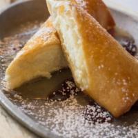 Man vs Fried Cheesecake · I mean obvi rich and creamy NYC style cheesecake, graham cracker crust, battered in krusteaz...