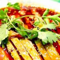 Chicken in Special sauce · Sichuan style sauce called mapo