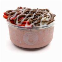 Stupid Cupid- Special Bowl · Base: Banana, strawberries, coconut milk. Topped with granola, strawberries, cacao nibs, coc...