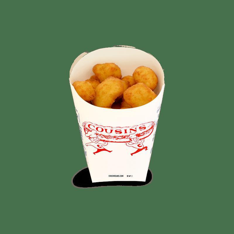 Large Wisconsin Cheese Curds  · To ensure quality and freshness, your cheese curds will be cooked when you arrive. If you would like them ready at pick-up, please let us know in the Special Instructions.