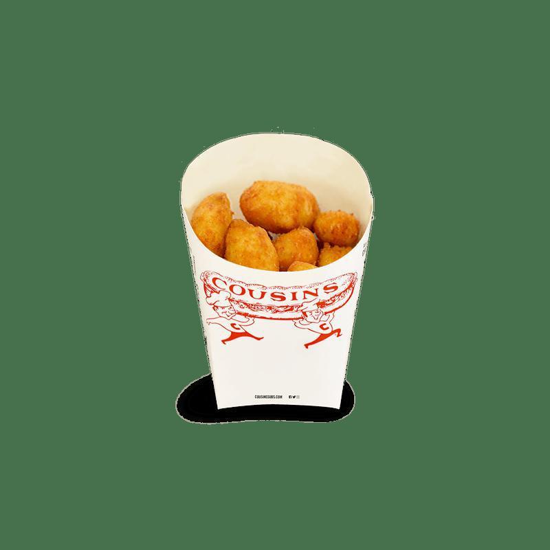 Regular Wisconsin Cheese Curds · To ensure quality and freshness, your cheese curds will be cooked when you arrive. If you would like them ready at pick-up, please let us know in the Special Instructions.