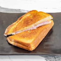 Toast with Ham & Cheese · White toast with ham and gouda cheese