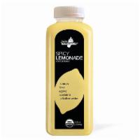 Spicy Lemonade · Lemon, lime, agave, cayenne, alkaline water

16 oz · Cold Pressed Juice