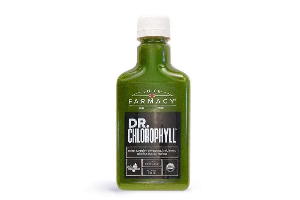 Dr. Chlorophyll™ · Spinach, parsley, wheatgrass, kiwi, lemon, spirulina, matcha, moringa

6.7 oz · Juice Farmacy