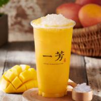 Mango Sago 芒果西米露 (L) · Fresh mango blend with mini sago.