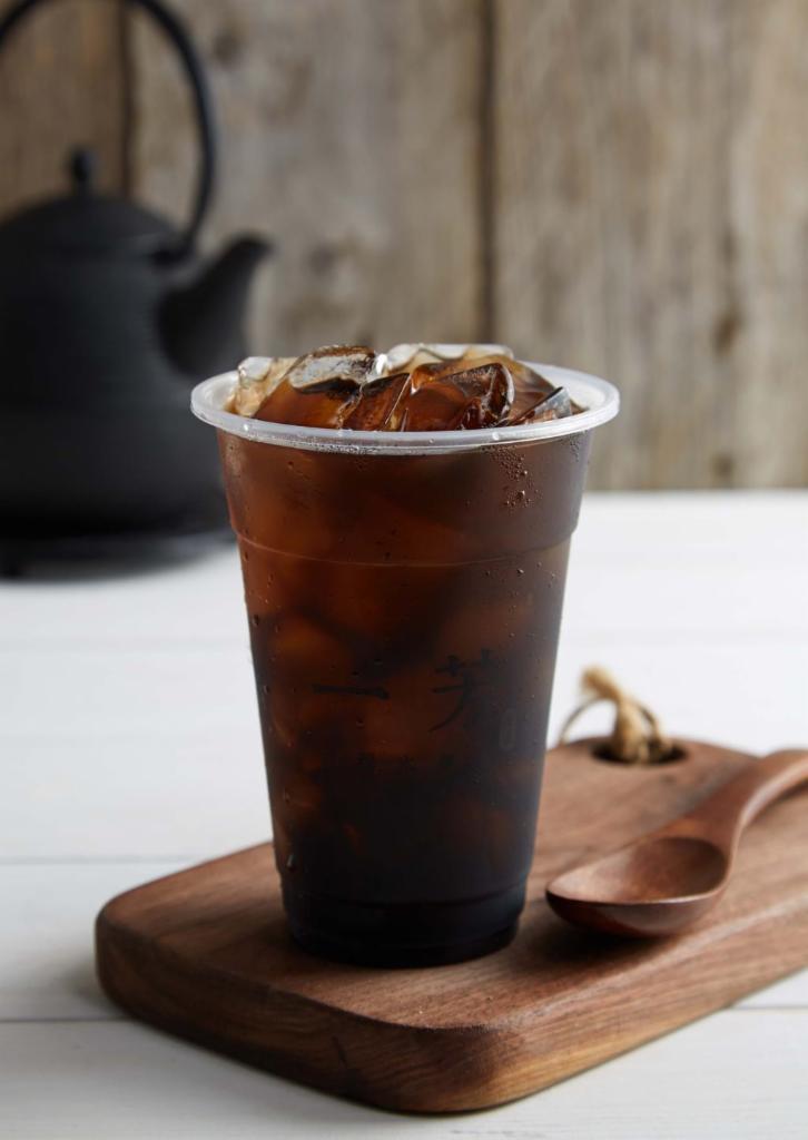 Medium Grass Jelly Tea 關西仙草茶（中） · Grass jelly topping not included.