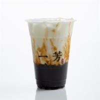 Brown Sugar Pearl Latte 黑糖粉圓鮮奶 · Brown Sugar boba mix with fresh organic valley omega-3 whole milk (Fixed Sweetness and Ice L...