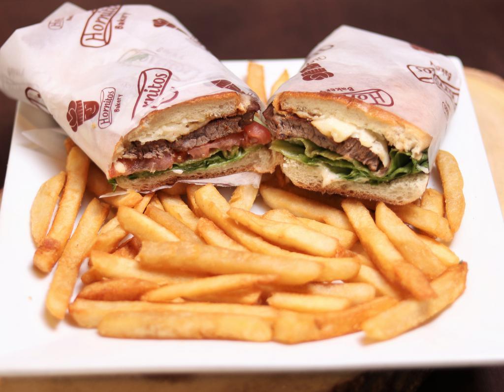 Steak Sandwich · With French Fries