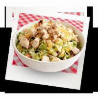 Pizano's Chopped Salad · Chopped lettuce, basil, chicken breast, diced tomatoes and mozzarella cheese tossed in our h...