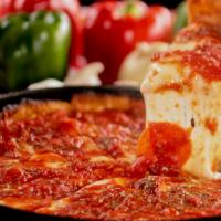Cheese and Sausage Deep Dish Pizza · Please allow 30 minutes to cook.