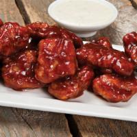 Boneless Wings · Plump, tender all-white meat boneless chicken, breaded and baked, then tossed in your favori...