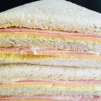 9. Ham Sandwich · Thinly sliced meat from a pig.'s leg.