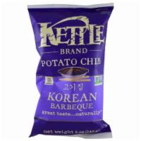 Kettle Chips Korean BBQ 2oz · A sweet and savory mix of plum, garlic, and hoison on a crispy kettle baked potato chip.