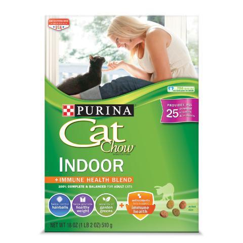 Purina Indoor Cat Chow 18oz · Specially created formula for cats that live an indoor lifestyle gives them complete nutrition to help promote healthy weight.