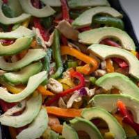 1 lb. Grilled Chicken and Avocado Salad · Peppers, cilantro and celery.
