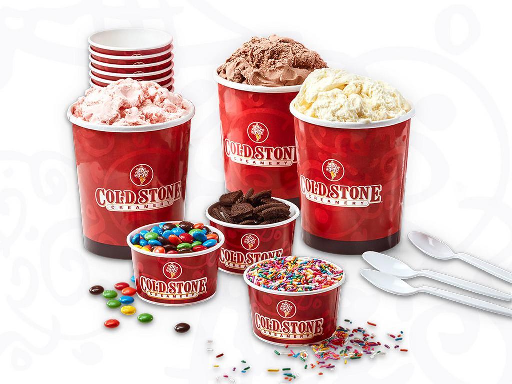 Petite Party Pack · The Petite Party Pack (Serves 12-15) 3 Quarts of icecream, 3 mix-ins. Includes 15 Like-it size cups, spoons and napkins.